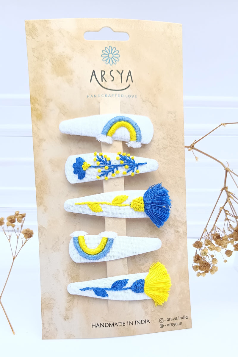 Ocean sun blooms hairclips