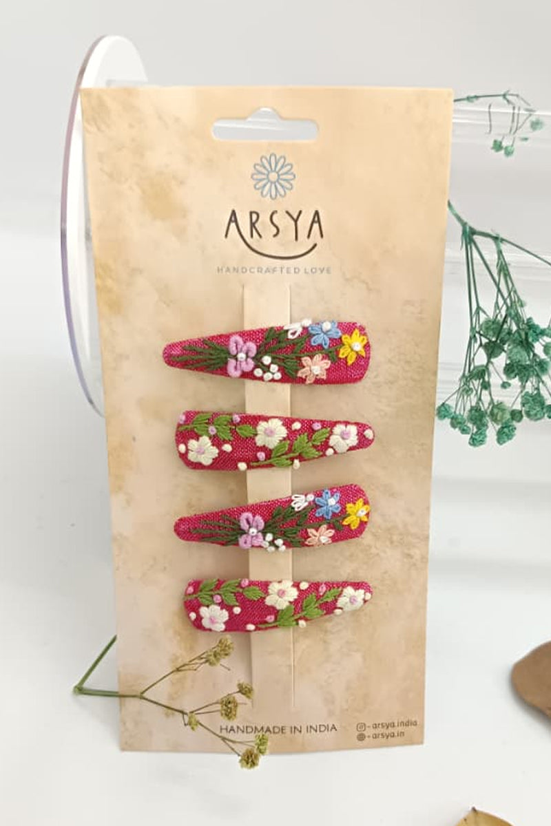 Cardinal bloom Hair Clips