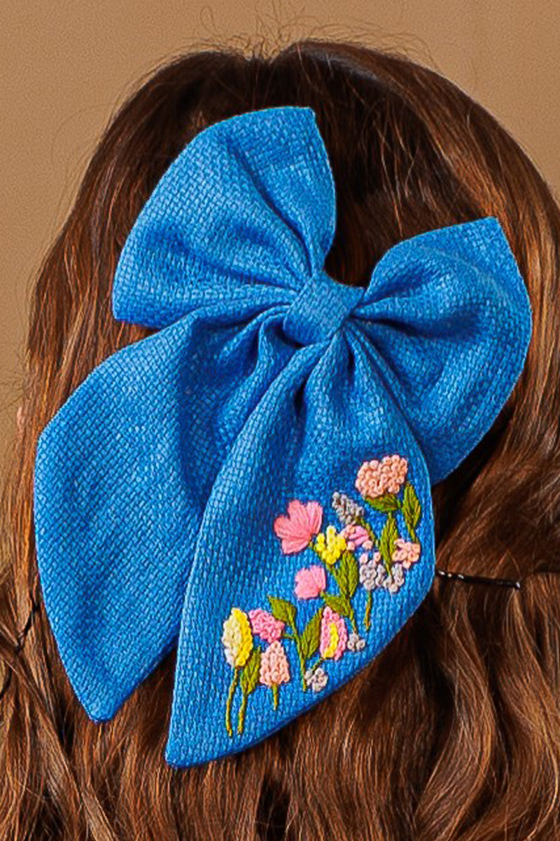 Blue Blossom Burst Bow