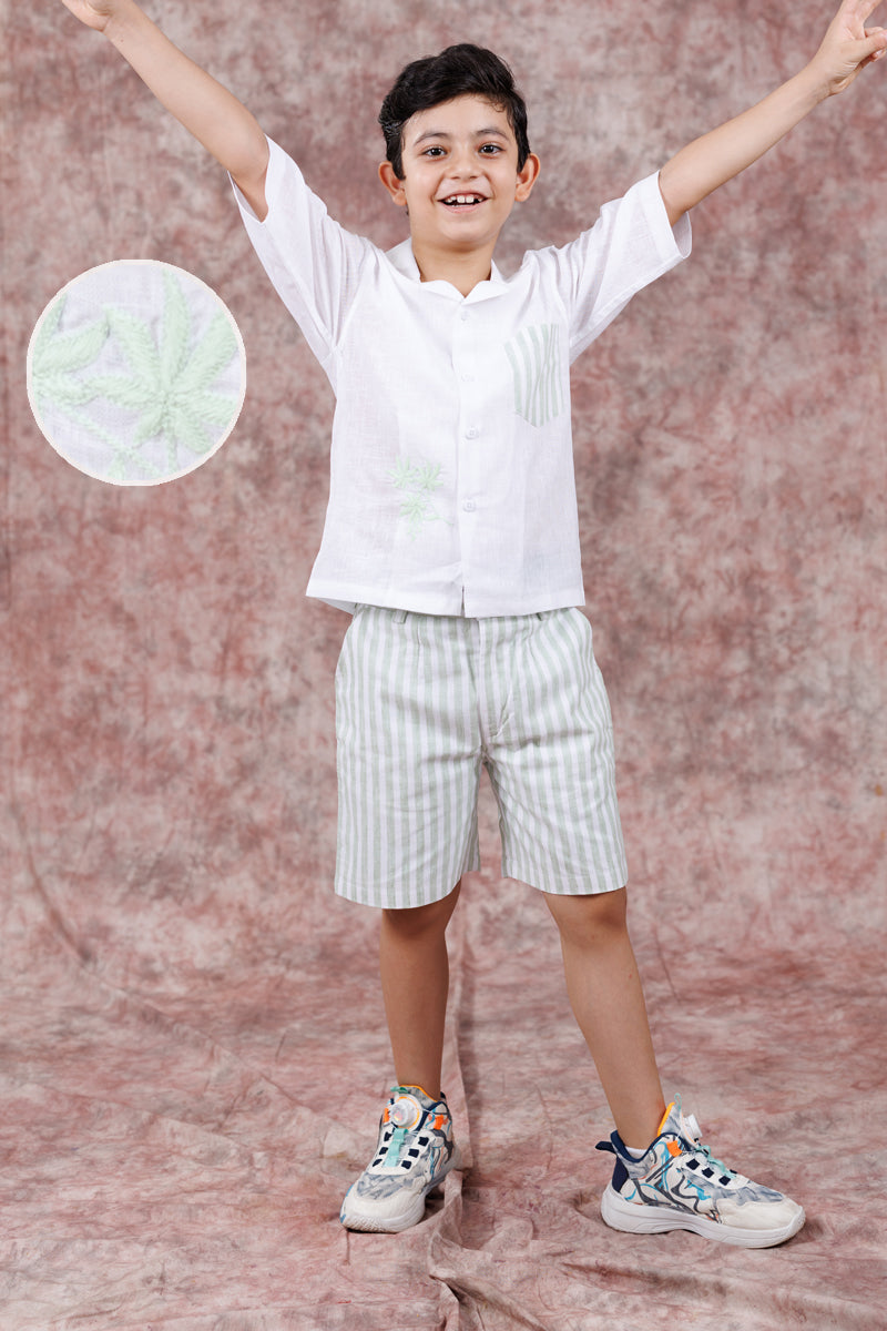 The Green Garden Grid co-ord set