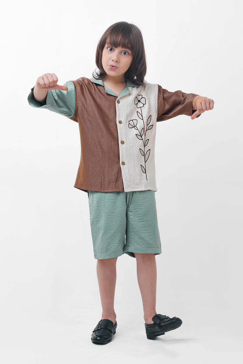 Color burst blossom shirt