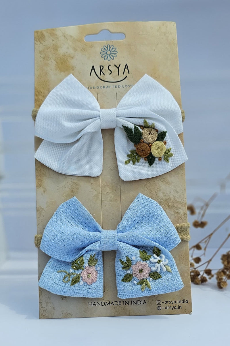 Vibrance and elegance set of 2 baby headbands