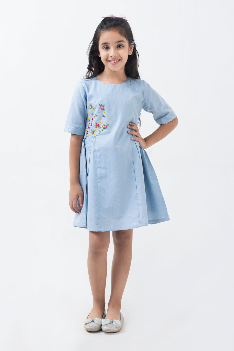 Cornflower skies dress