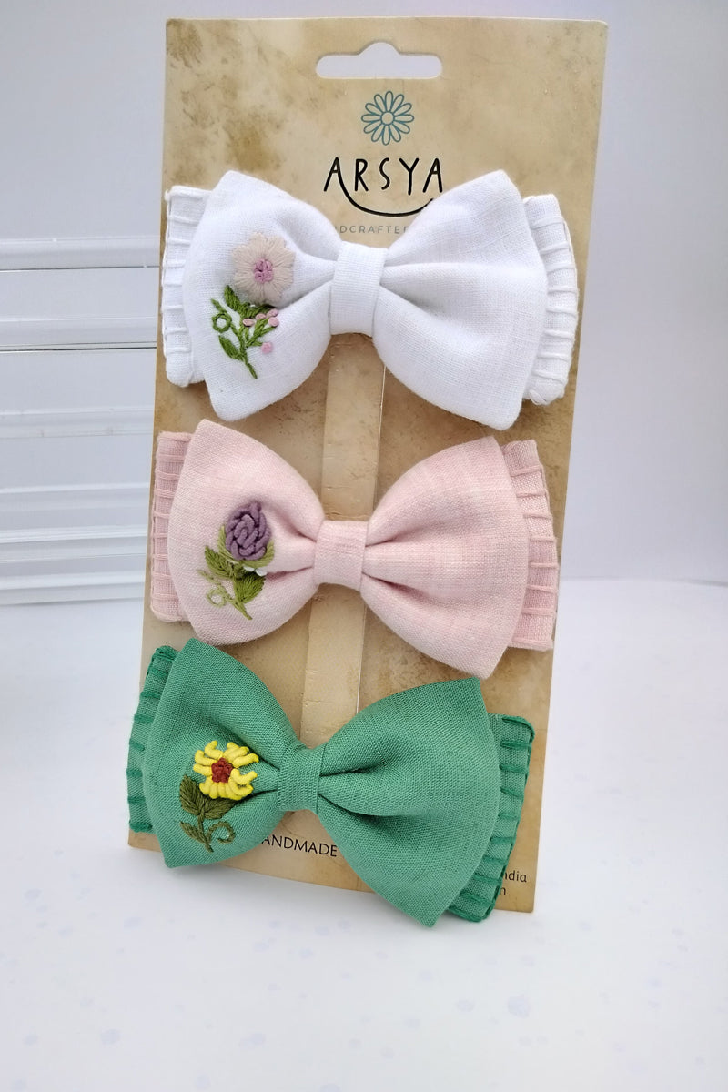 Mini bloom knot set of 3 bows