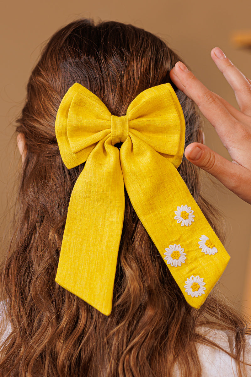 Yellow Blossom Charm Bow