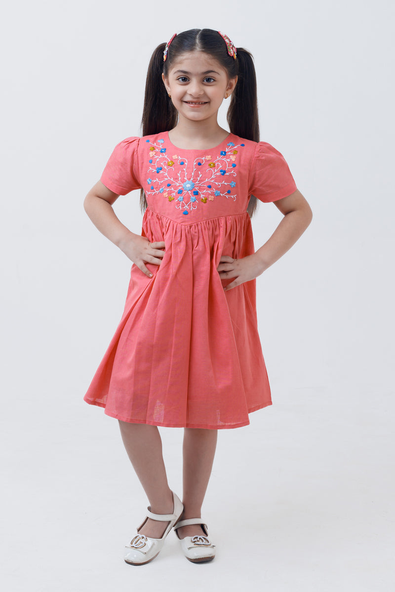 Apricot lace dress