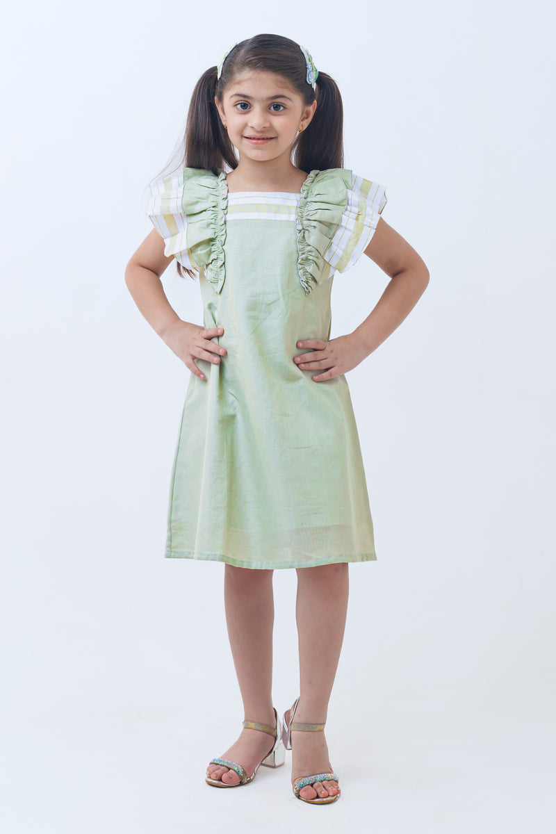 Emerald puff dress