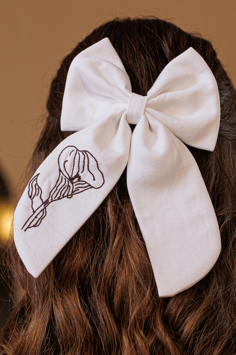 Ivory Blossom Bow