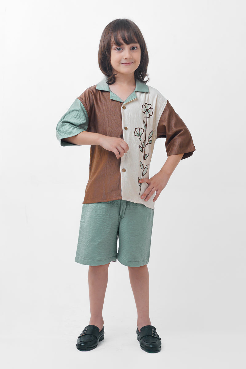 Color burst blossom shirt