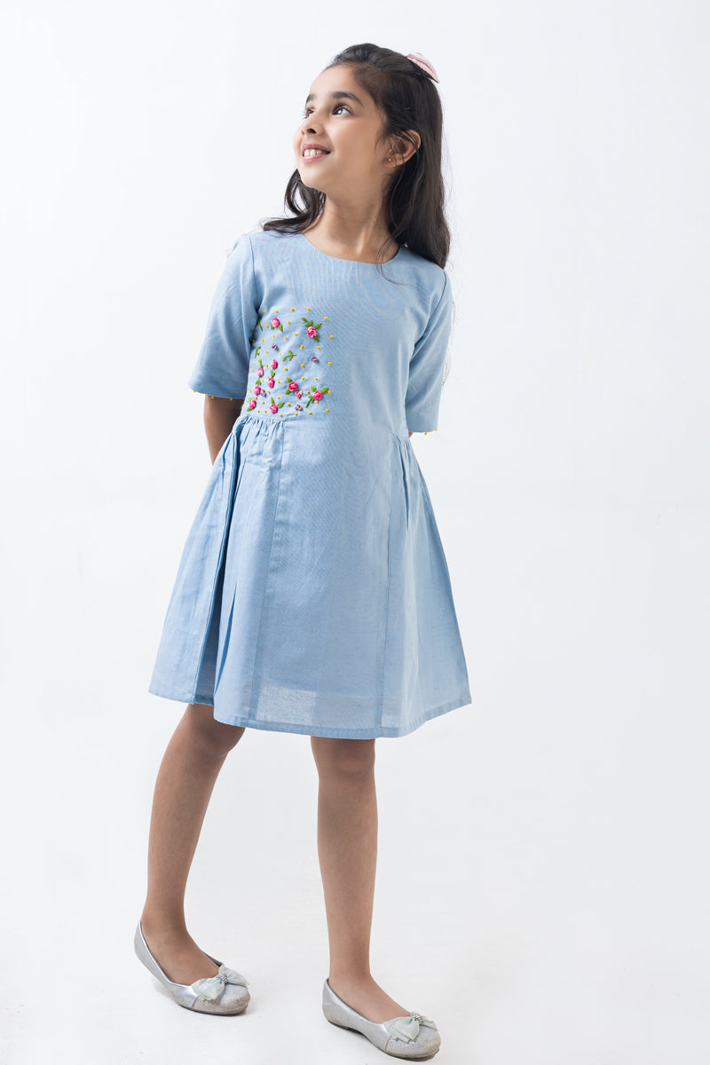 Cornflower skies dress