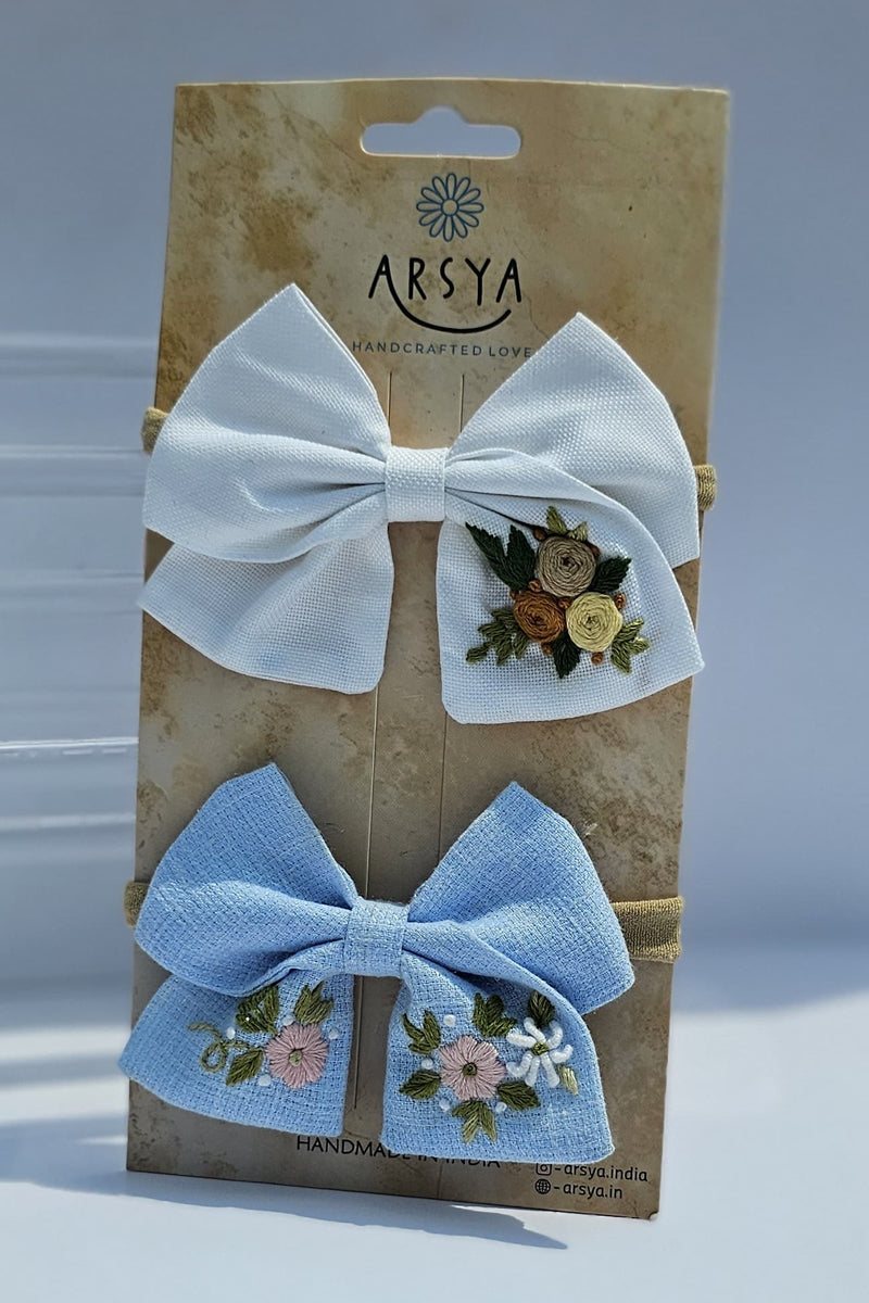 Vibrance and elegance set of 2 baby headbands