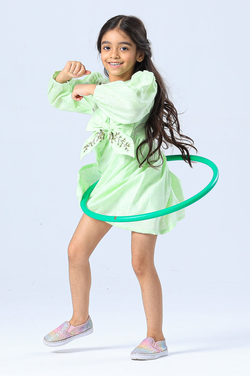Bowtied Greens Dress