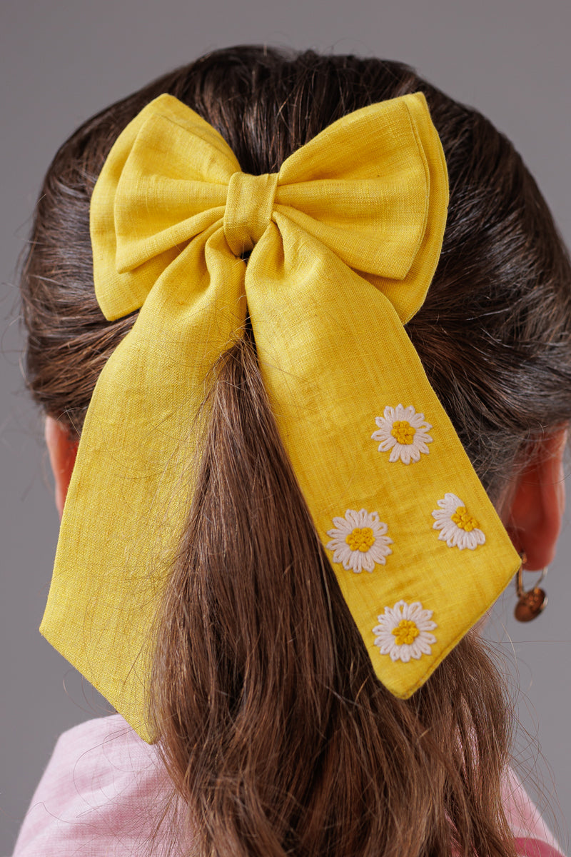 Yellow Blossom Charm Bow