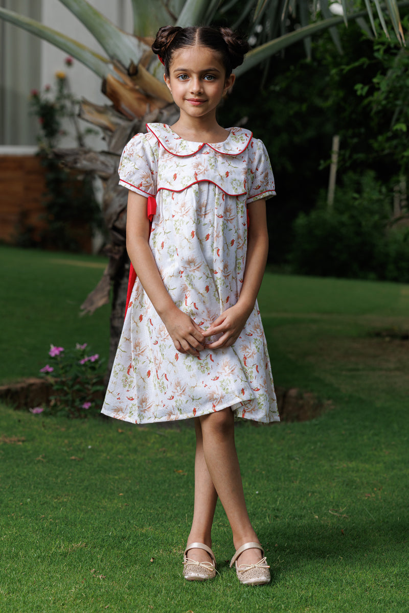 Red Ribbon Bloom Dress