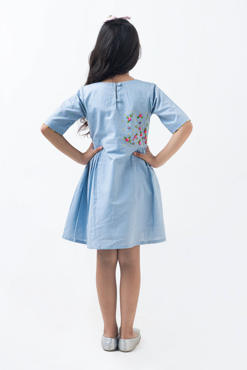 Cornflower skies dress