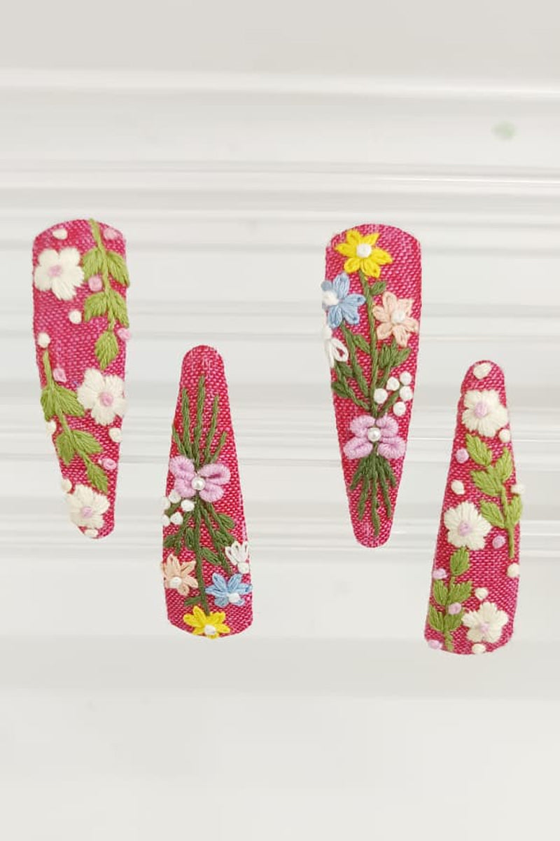Cardinal bloom Hair Clips