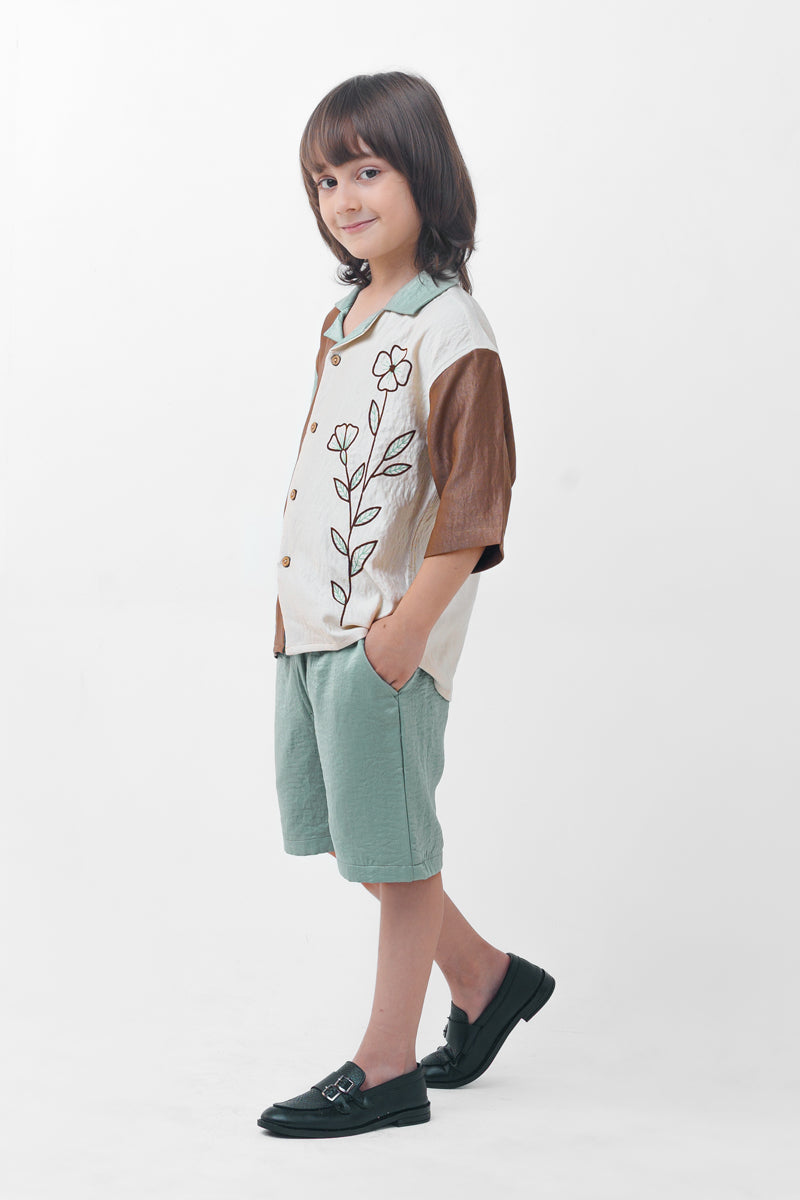 Color burst blossom shirt