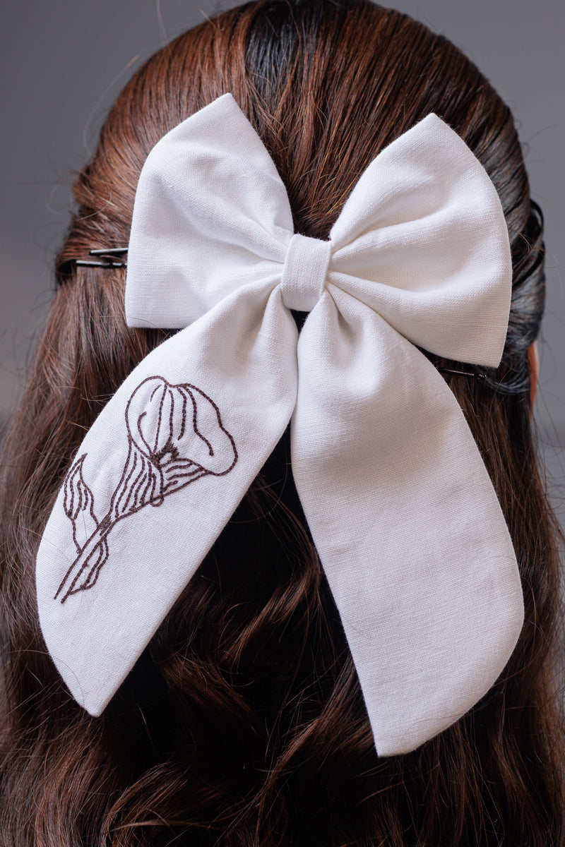 Ivory Blossom Bow
