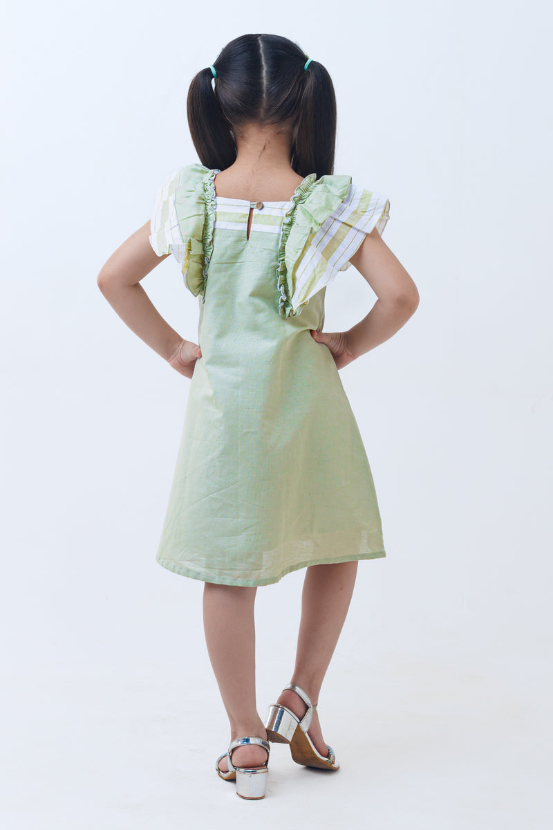 Emerald puff dress