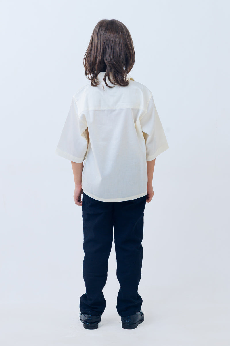 Monochrome bloom shirt