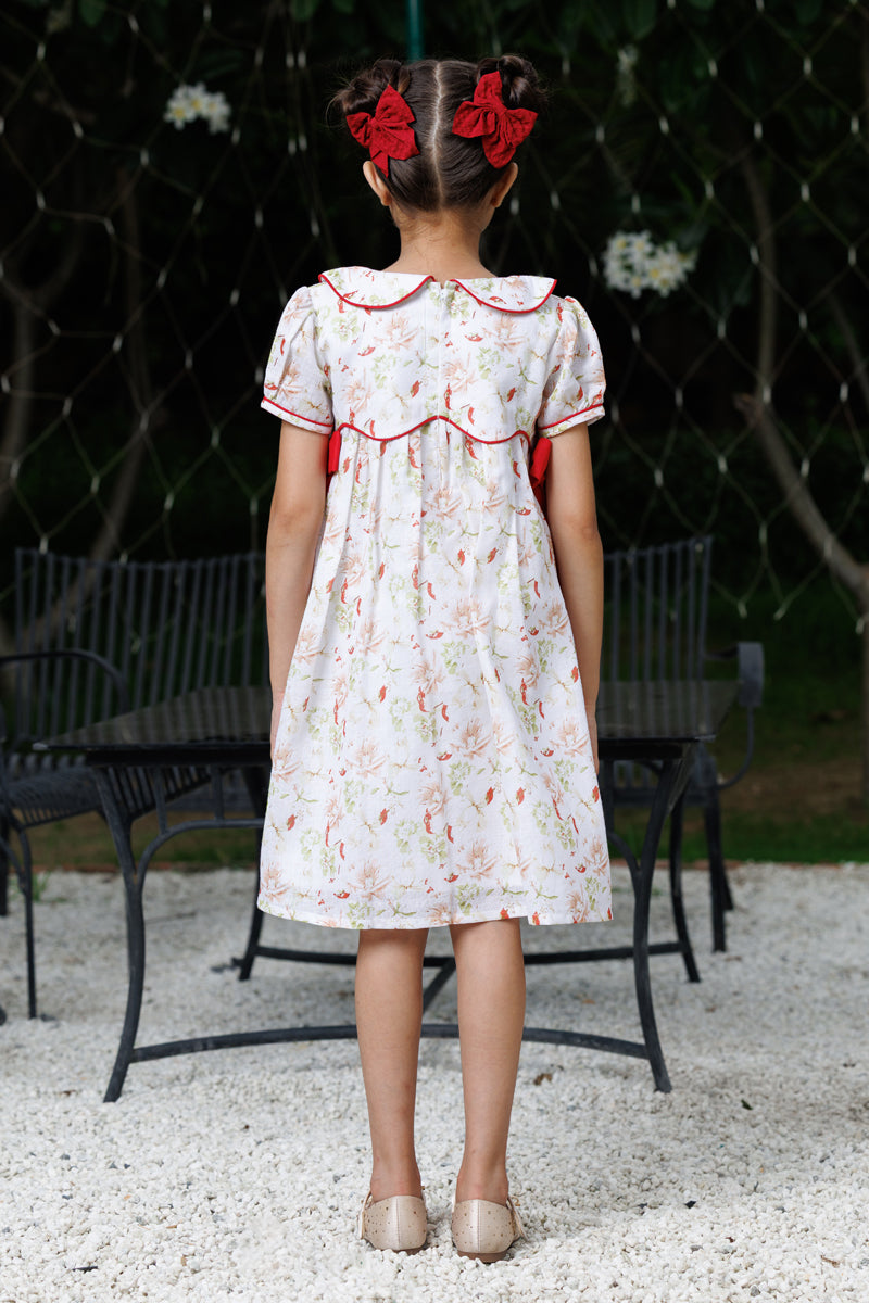 Red Ribbon Bloom Dress