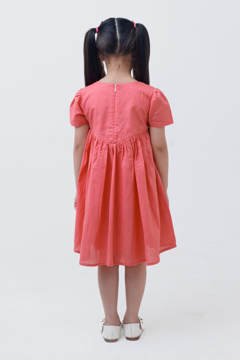 Apricot lace dress