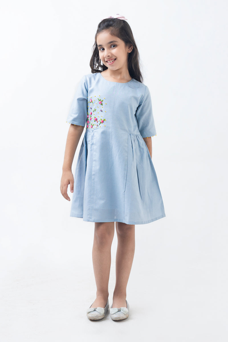 Cornflower skies dress
