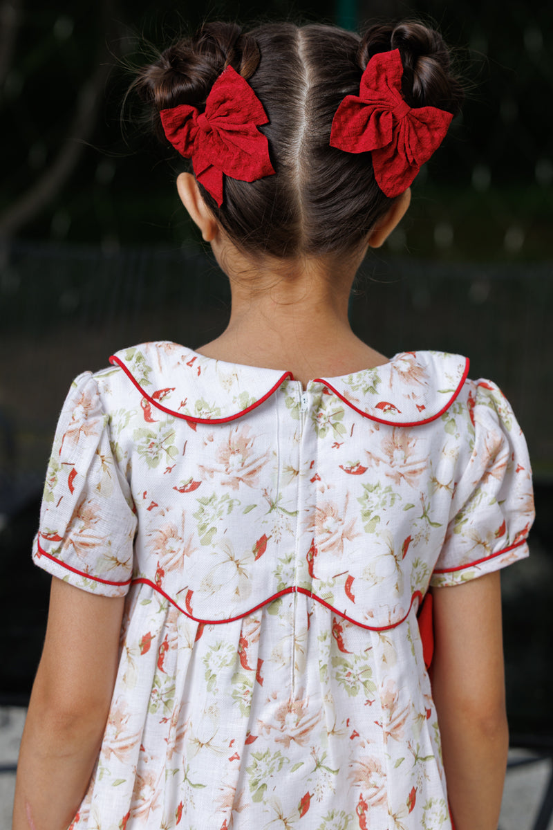 Red Ribbon Bloom Dress