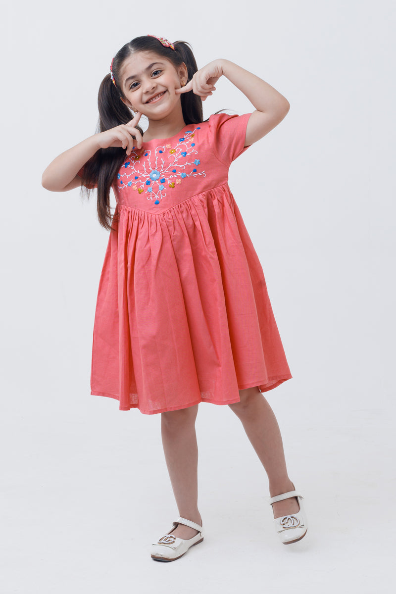 Apricot lace dress