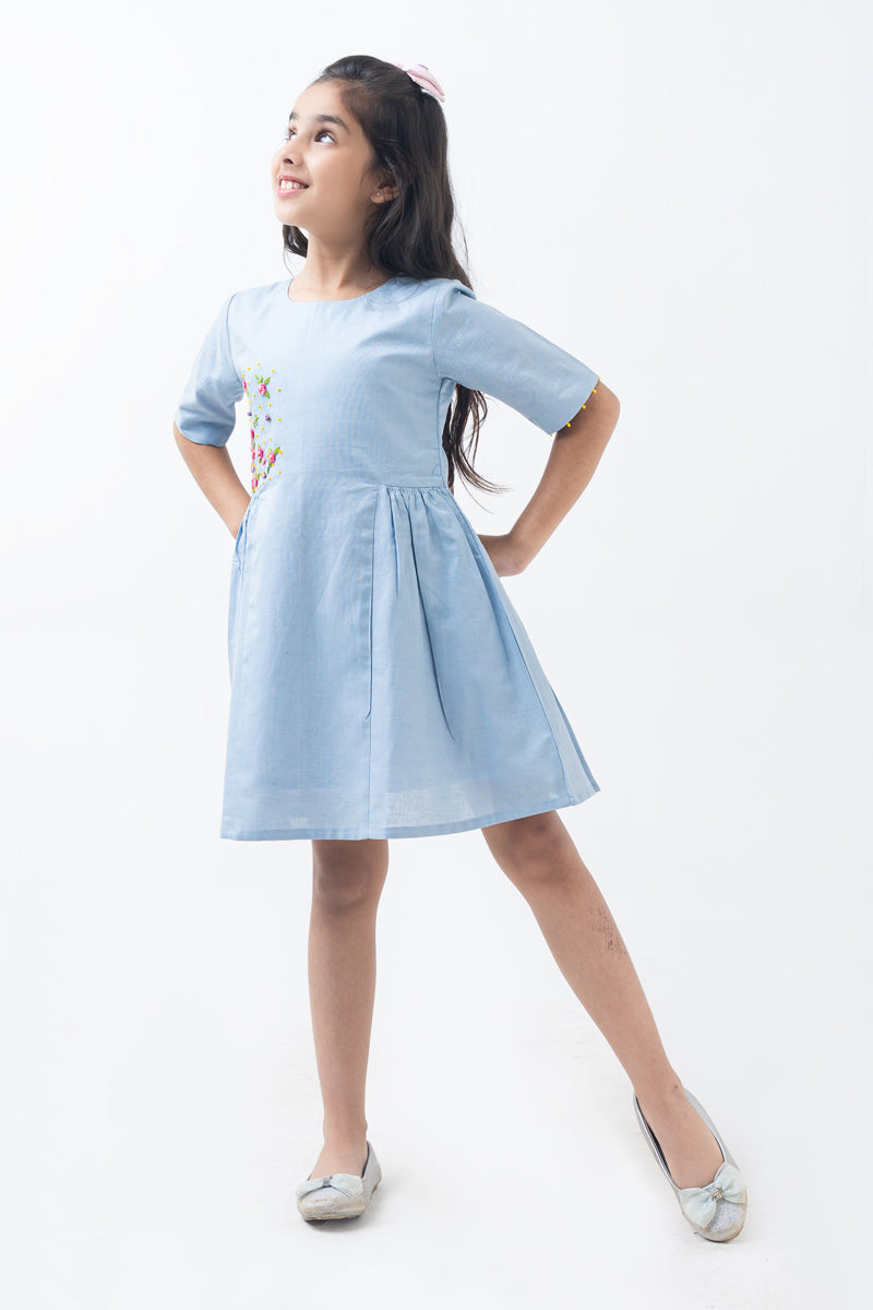 Cornflower skies dress
