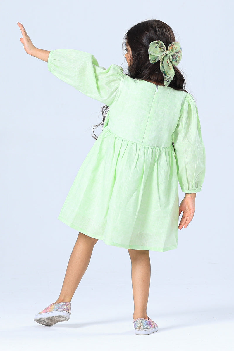 Bowtied Greens Dress