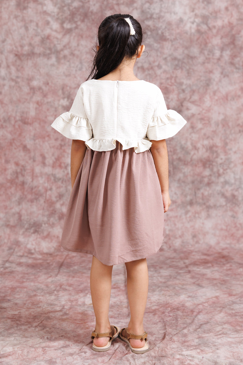 Cream And Cocoa Sunflower Dress