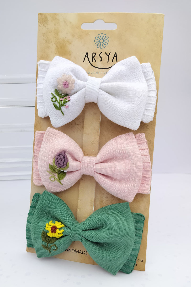 Mini bloom knot set of 3 bows