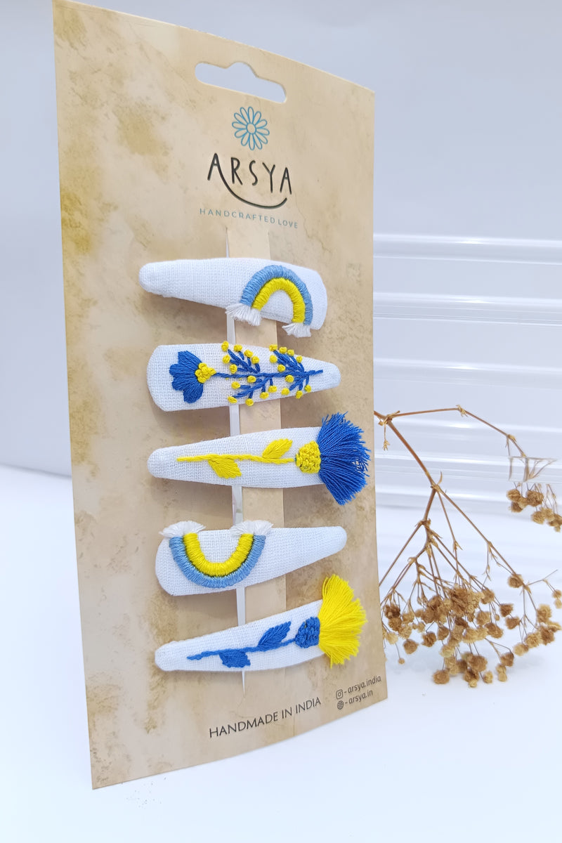 Ocean sun blooms hairclips