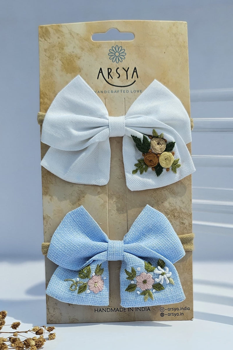 Vibrance and elegance set of 2 baby headbands