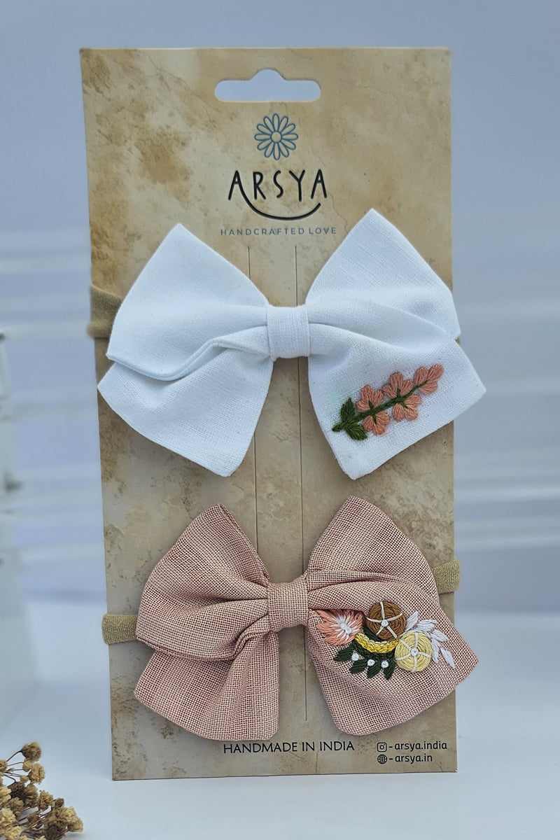 Little dove set of 2 baby headbands