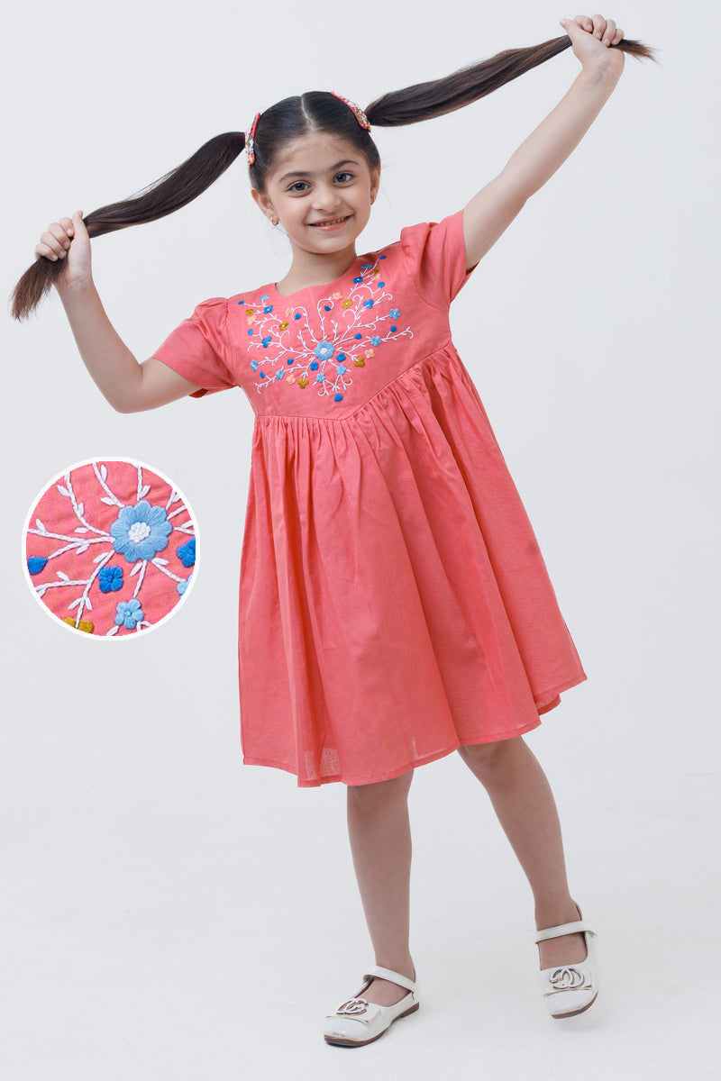 Apricot lace dress
