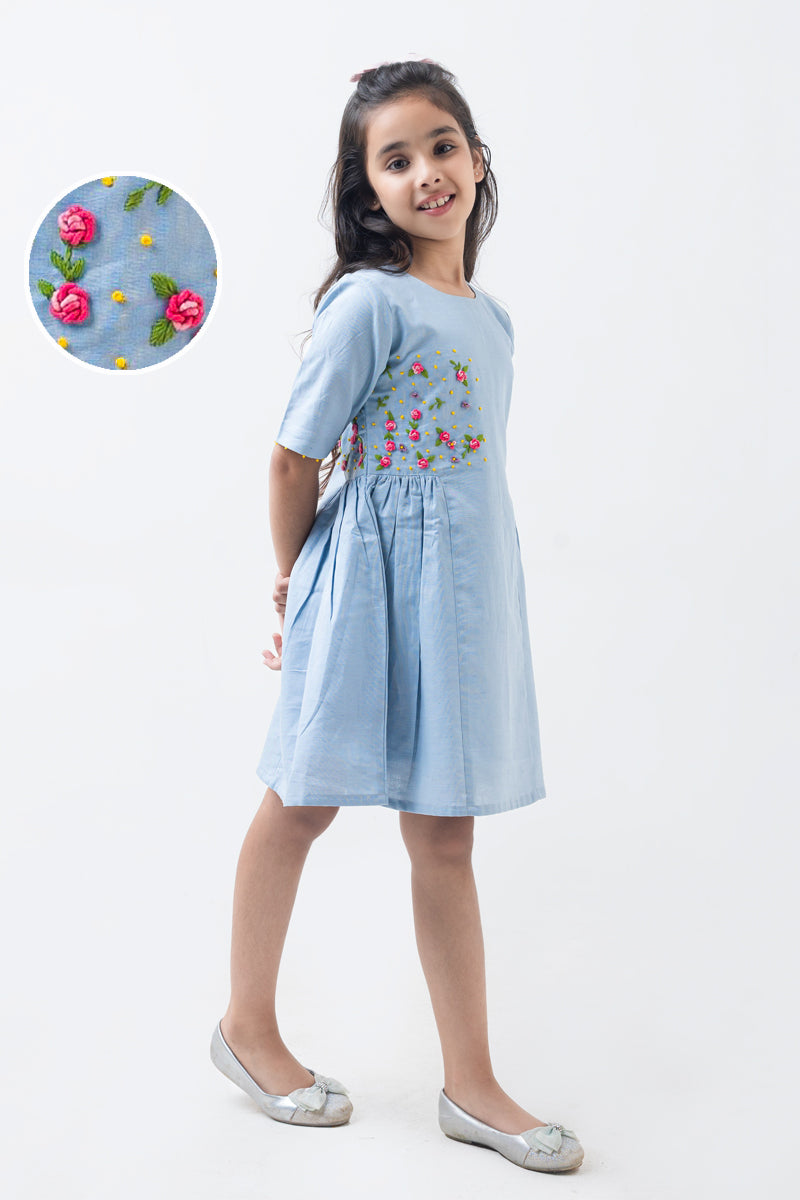 Cornflower skies dress