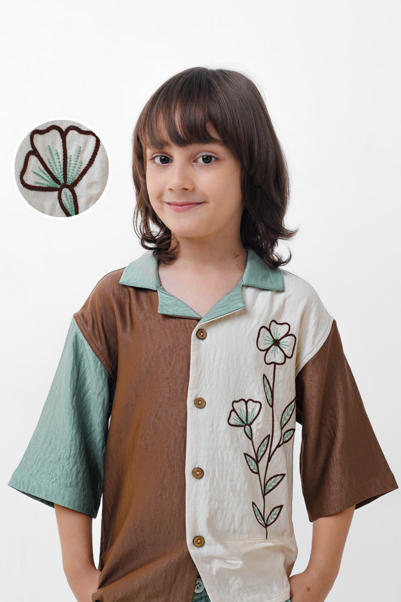 Color burst blossom shirt