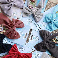 Assorted Set of 3 Bows (Velvet and Cotton)