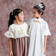 Cream And Cocoa Sunflower Dress