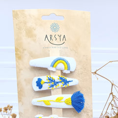 Ocean sun blooms hairclips