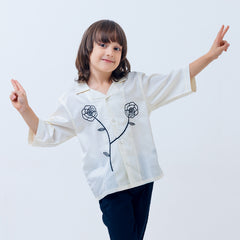 Monochrome bloom shirt