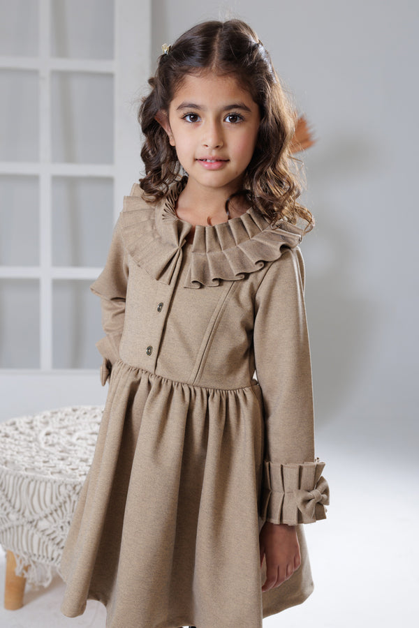 Woodland bow winter dress