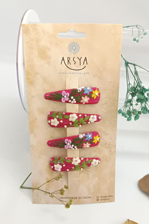 Cardinal bloom Hair Clips