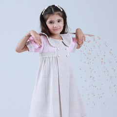 BLUSH AND CREAM ELEGANCE DRESS