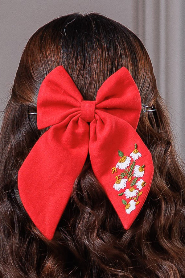Crimson Bloom Bow