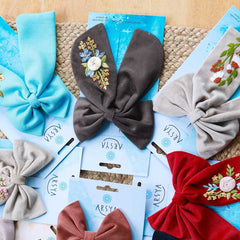 Assorted Set of 3 Bows (Velvet and Cotton)