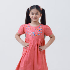 Apricot lace dress
