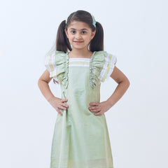 Emerald puff dress